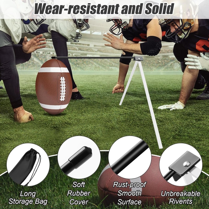 Anglekai Football Kicking Tee Holder, Metal Football Kicking Stand for Field Goal Kickers Tee Stand, Foldable Field Goal Place Kicks Holder for Kickoff - Image 3